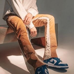 NWT MNML B243 Flared Denim Pleated Carpenter Jeans Size 33 Men